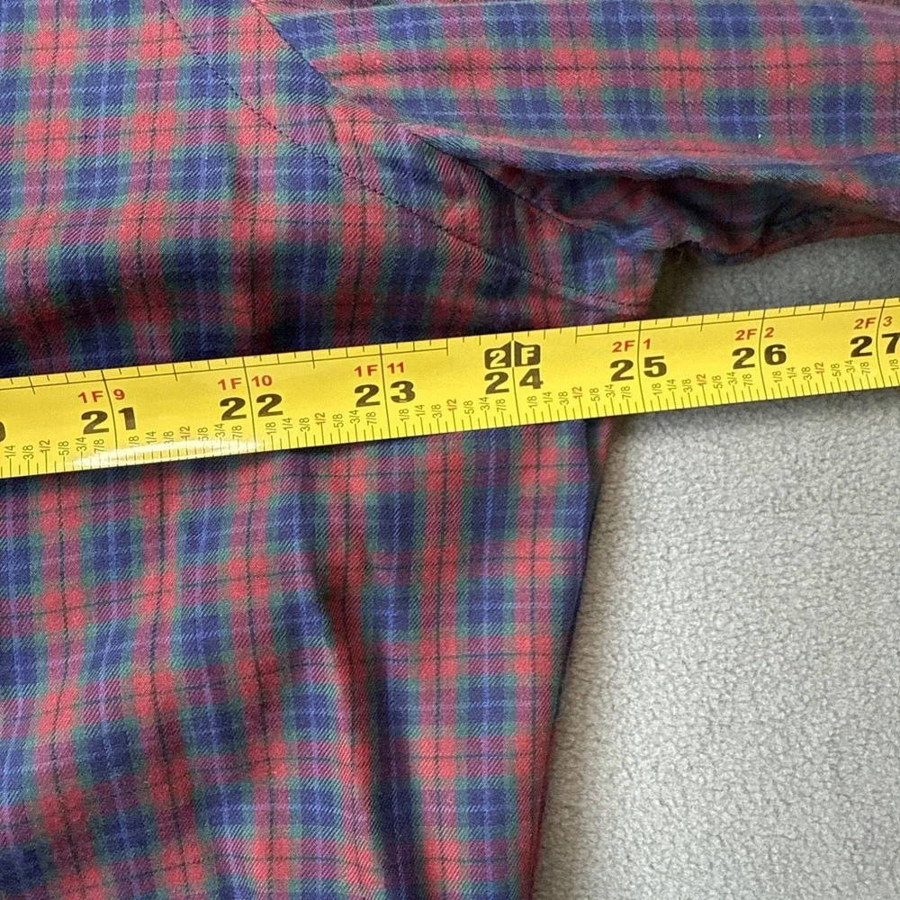 Polo Ralph Lauren Shirt Mens Medium Red Tartan Plaid Lowell Sport Sleeved Cotton